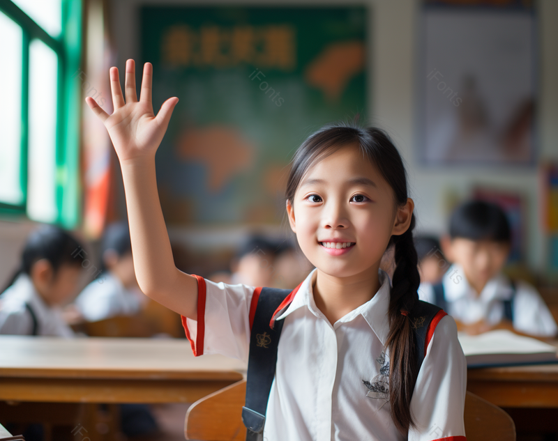 课堂举手发言认真上课的小学生同学,高清,摄影图,摄影图片,图片大全,摄影图免费下载